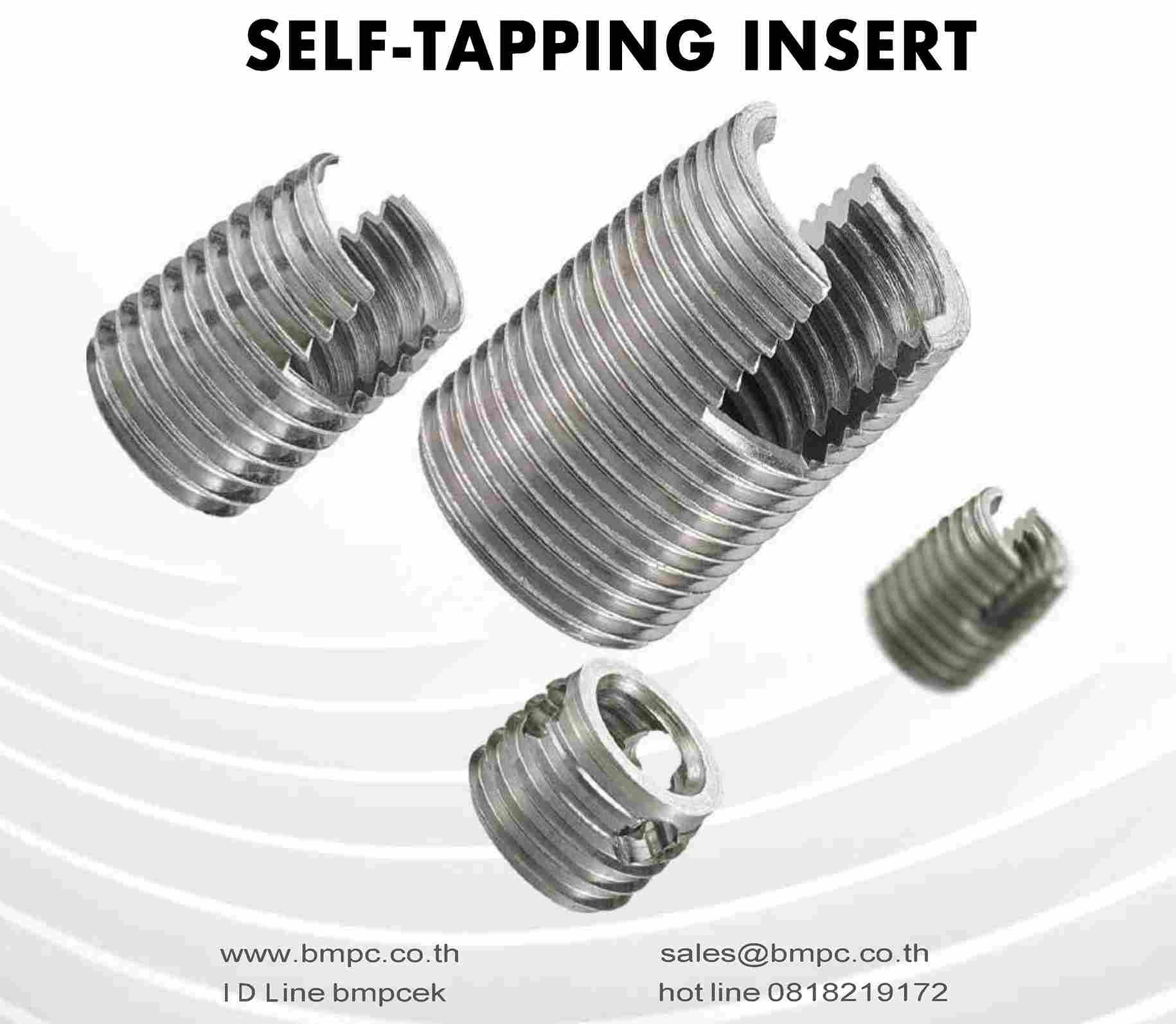 Ensat, Self tapping insert, ตัวหนอนเกลียว, บูชเกลียว, Screw thraed insert, พุกเกลียวผ่าร่อง